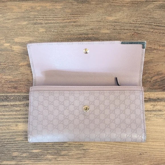 Gucci Microguccissima Pink Italian Leather Vintage Continental Wallet - Picture 5 of 13